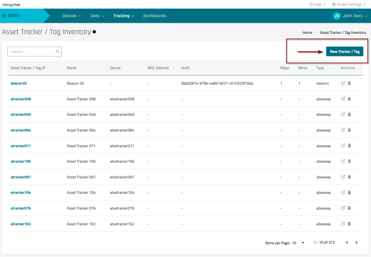 Provisioning asset trackers/tags